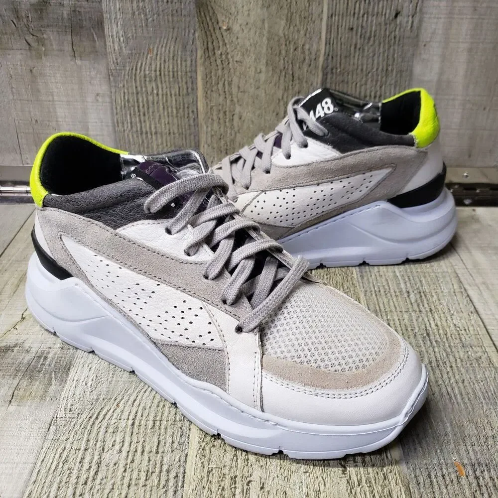 P448 Leia Women's Size EU 37 US 6.5-7 Chunky Platform Leather Sneakers Trainers